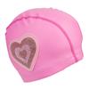 NEON PINK HEART SWIM CAP