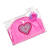 NEON PINK HEART SWIM CAP