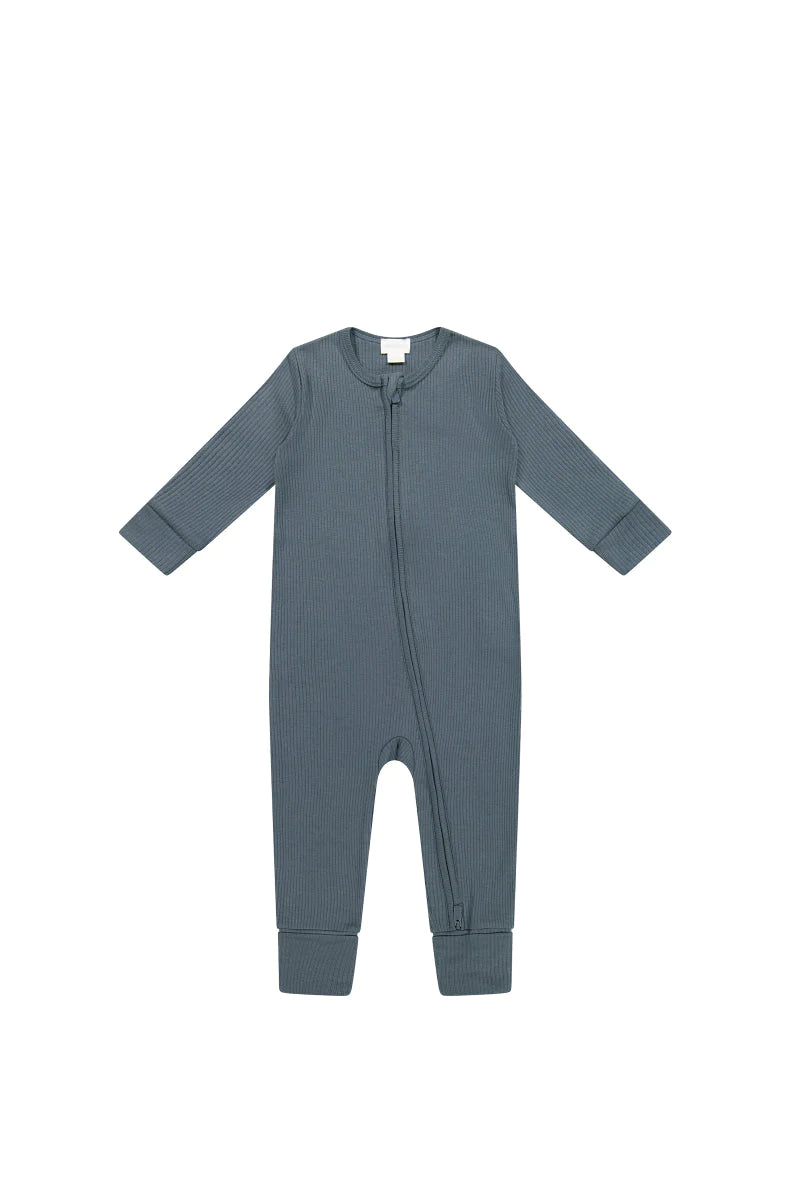 Organic Cotton Modal Gracelyn Zip Onepiece - Arctic