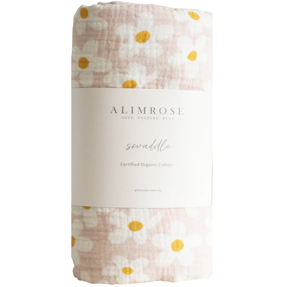 Alimrose Muslin Swaddle Daisies