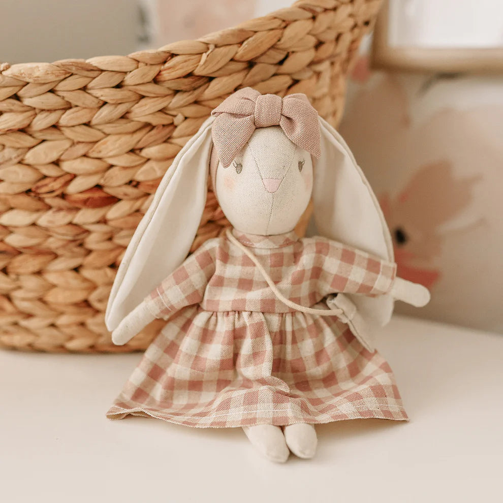 Alimrose Mini Sofia Bunny 27cm Rose Check